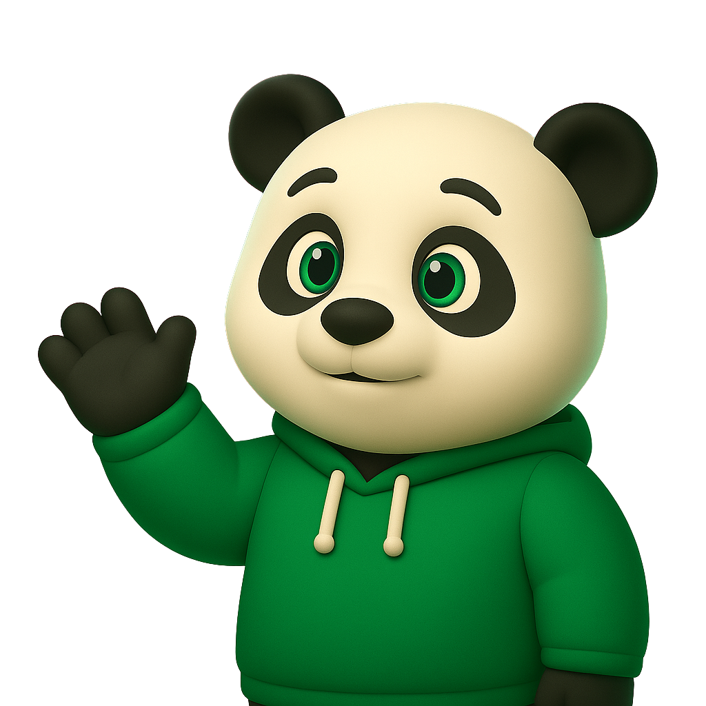 Dijital Alan Panda Maskotu